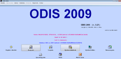 Snimka úvodnej obrazovky ODIS 2009